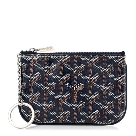 GOYARD Goyardine Nano Senat Key Pouch Navy